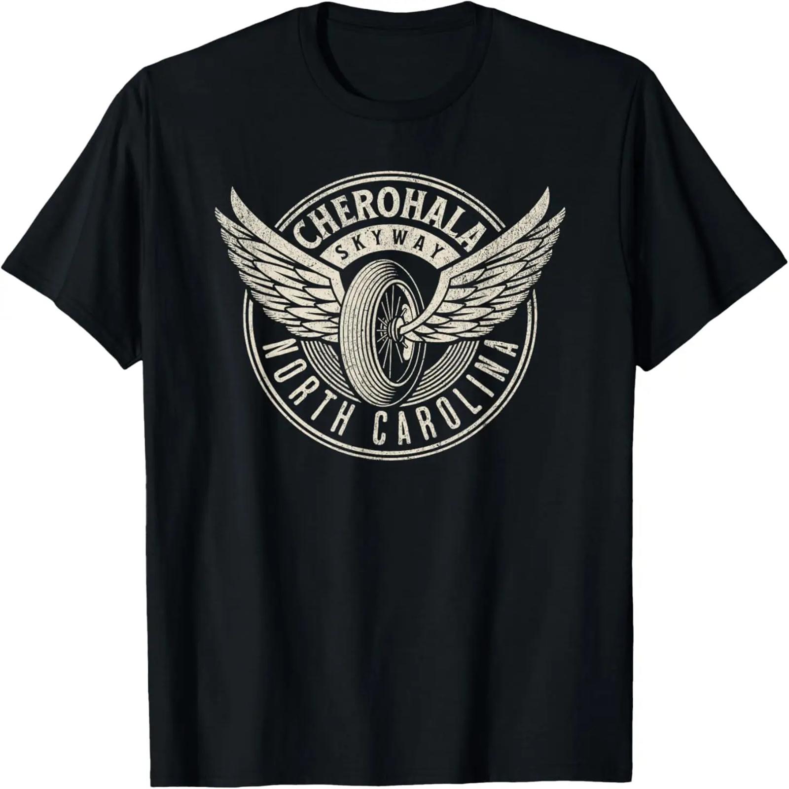 Cherohala Skyway North Carolina Motorcycle Biker Trail T-Shirt S