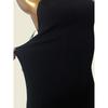 American Fashion Brand Beauty Back Suspender Skirt Fashion Wind Black Texture Square Collar Knitting Dress