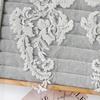White Handmade Beads Car Bone Flower Exquisite Embroidery Applique Cheongsam Wedding Dress Pair Flower Decoration Accessories Cloth Sticker