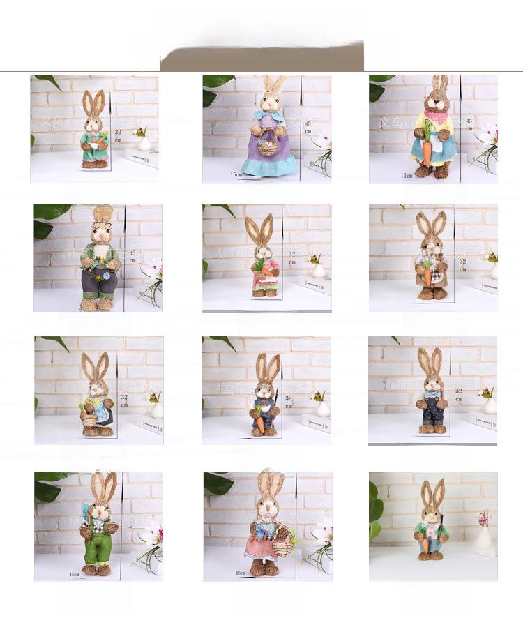 Easter Bunny Cattail Rabbit Ornaments - Home, Mall, and Garden Decor