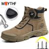 Quality Suede Cowhide Work Boots Steel Toe Shoes Safety Protection Boots Indestructible Shoes Anti-smas Anti Scald Welding Boots