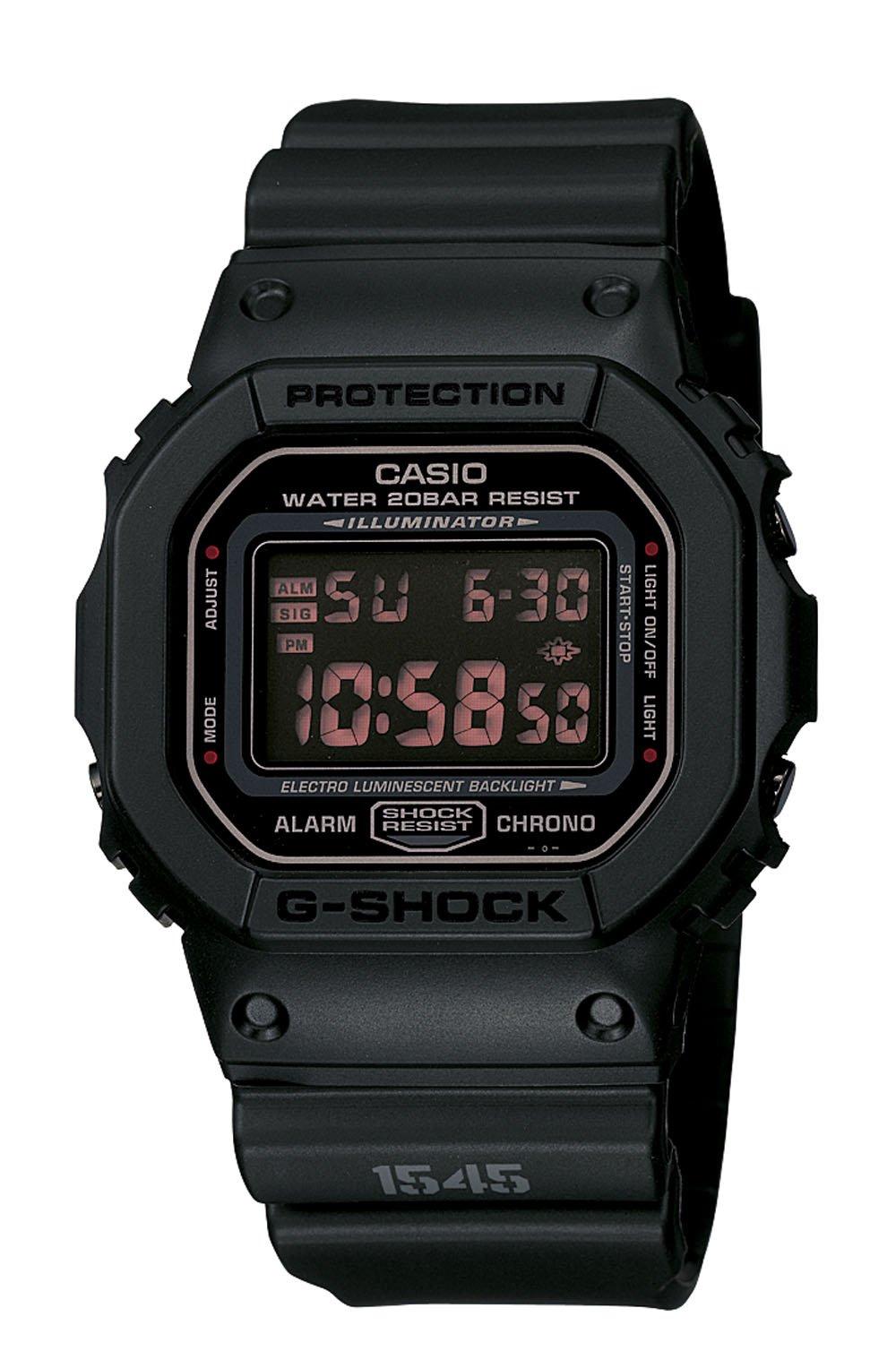 

CASIO Матовый черный с красным глазом Часы G-Shock DW5600MS-1 [Импорт]