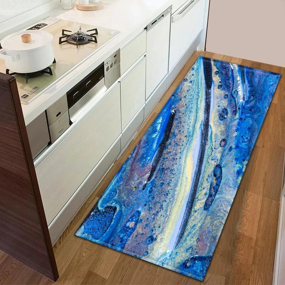 Colorful Ink Texture Pattern Home Kitchen Floor Mat Door Front Decoration Floor Mat
