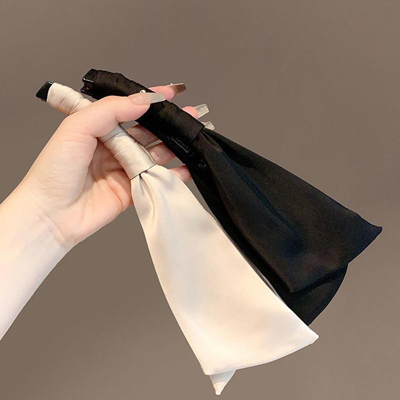 Korean Bow Banana Hair Clip Claw Girls Ribbon Clips Hairpin Hair Accessories Headwear Women