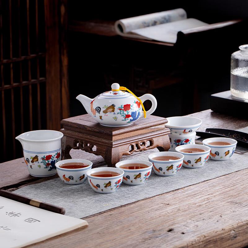 Yongjing Yitao 10-Piece Chicken Cup Gaiwan Tea Set