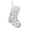 Furry White Christmas Stocking Sequined Santa Gift Pocket Xmas Tree Sock Pendant  Fireplace