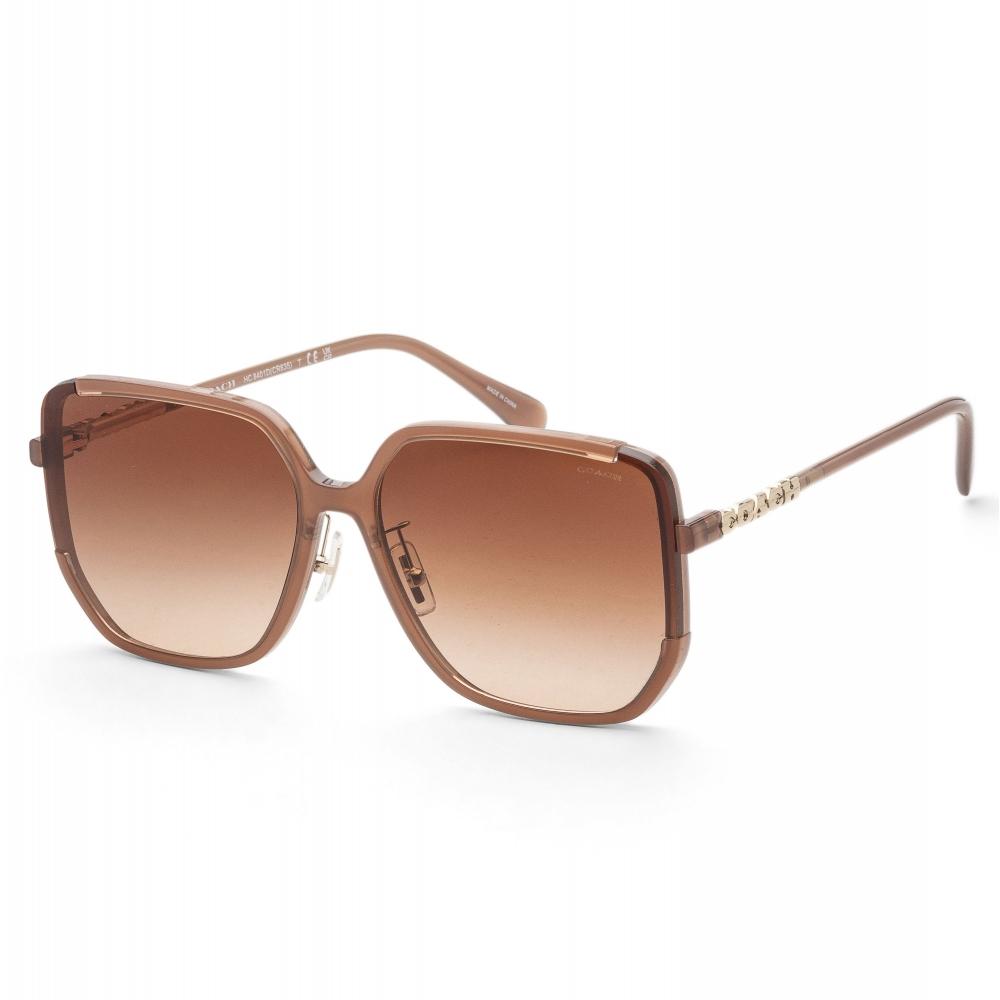 

Coach Women S 64mm Молочно-светло-коричневые солнцезащитные очки Молочно-светло-коричневые