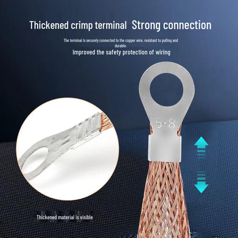 High Voltage Anti-Static Braided Jumper Wire for Grounding and Connecting