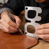 High Precisions Stainless Steel Leather Cutting Ruler Gauge Professional Tool for Accurate Leather Crafting Projects