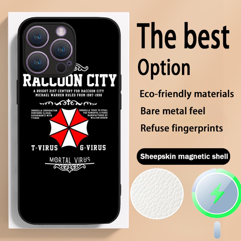Resident evil 9 hot game poster Phone Case For iPhone 16 15 14 13 12 11 Plus Pro Max High-end Luxury Magsafe Sheepskin
