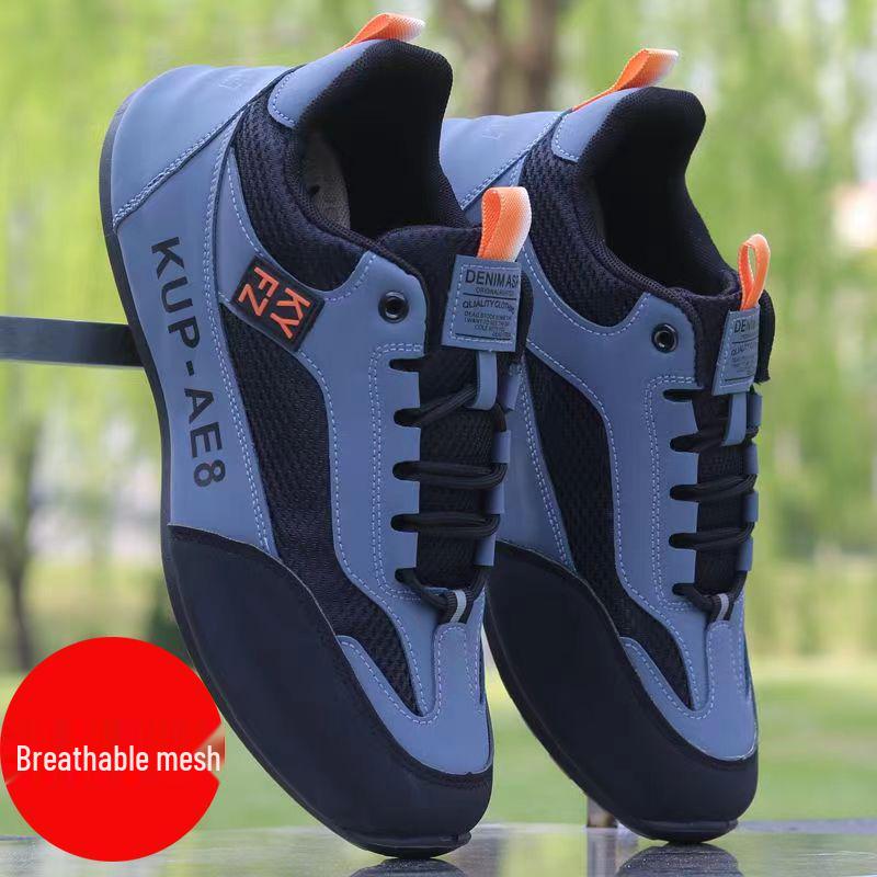 

2024 Мужские универсальные сетчатые и кожаные кроссовки для бега и повседневной носки на весну, осень и зиму. 43