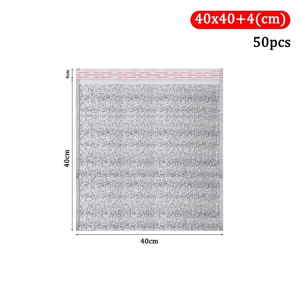 50Pcs/Pack Ice Cold Warm Aluminum Foil Bag Food Thermal Drink Storage Insulation Bag Delivery Carrier with Closure Cooler Bag