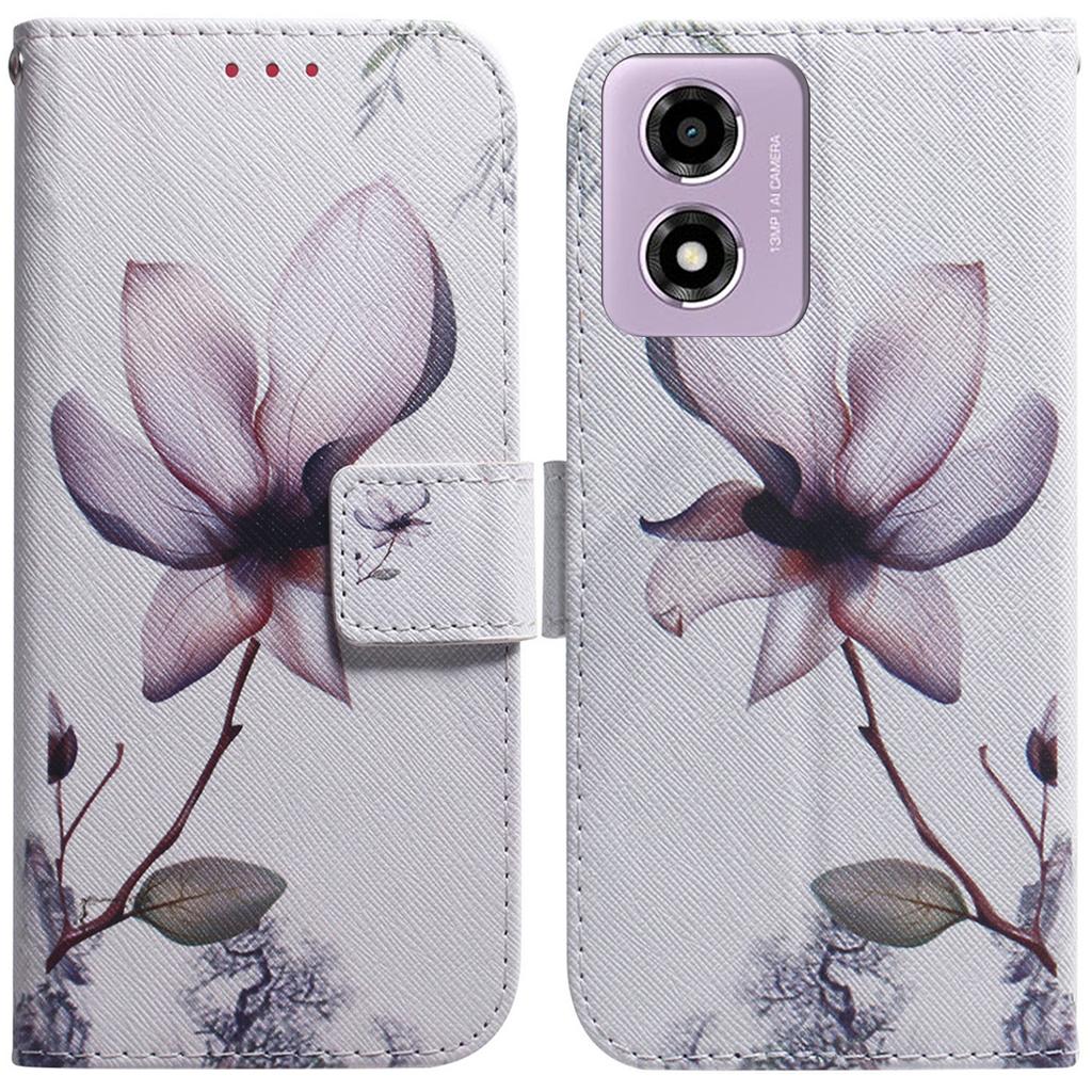 For Motorola Moto G04s 4G/E14 4G Wallet Phone Case Pattern Print Leather Flip Cover