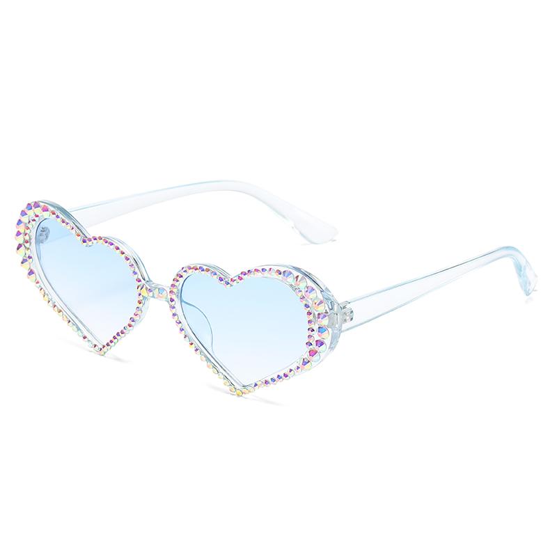 Protective Glasses New Water Diamond Sunglasses Candy Color Design Female Eyeglasses For Women Punk Large Frame Shades
