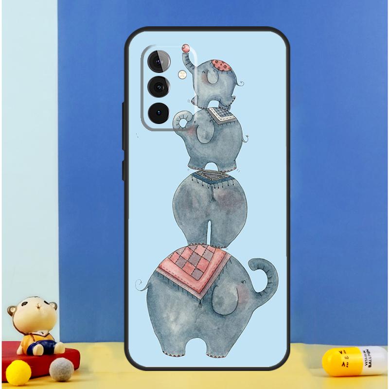 Süße Elefanten Cartoon Hülle Für Samsung Galaxy A16 A36 A56 A06 A54 A34 A14 A13 A53 A12 A22 A32 A52 A35 A17 A15 A55