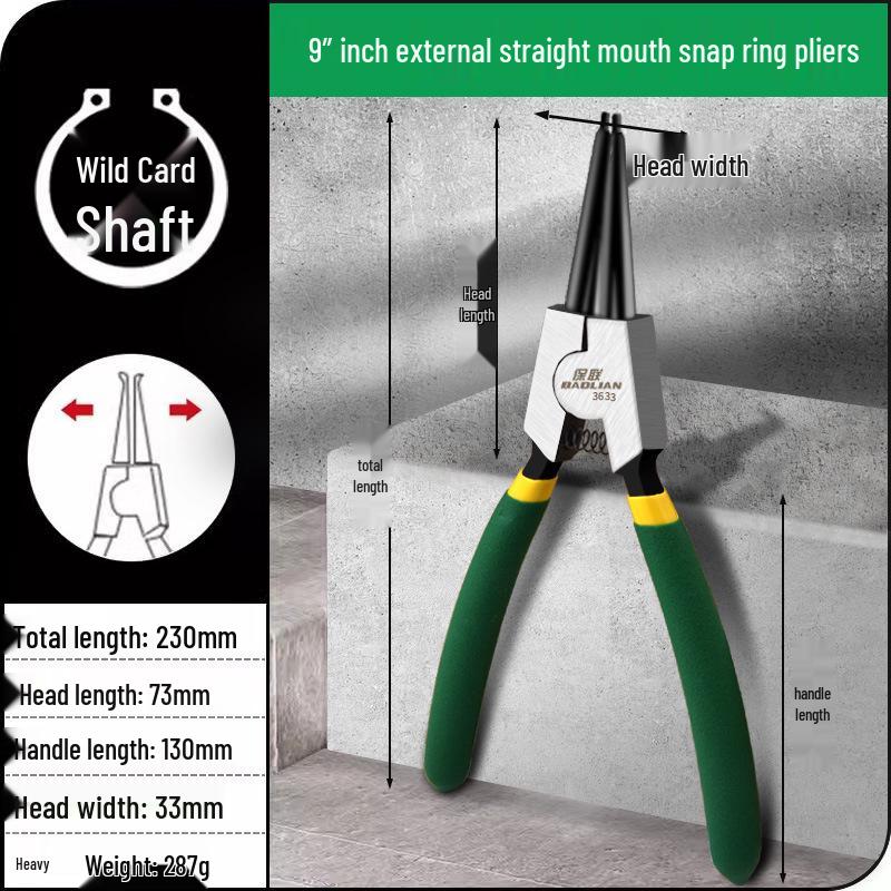 Multifunctional Yellow Retaining Ring Pliers Set: Internal & External Circlip and Spring Pliers