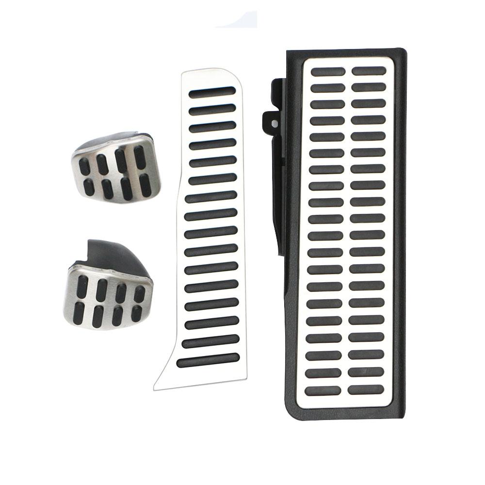Bilpedaldeksel for VW Golft 5 6 Tiguan Touran for Skoda Octavia A5 LHD Rustfritt stål Akselerator Gass Bremse Clutch Hvile