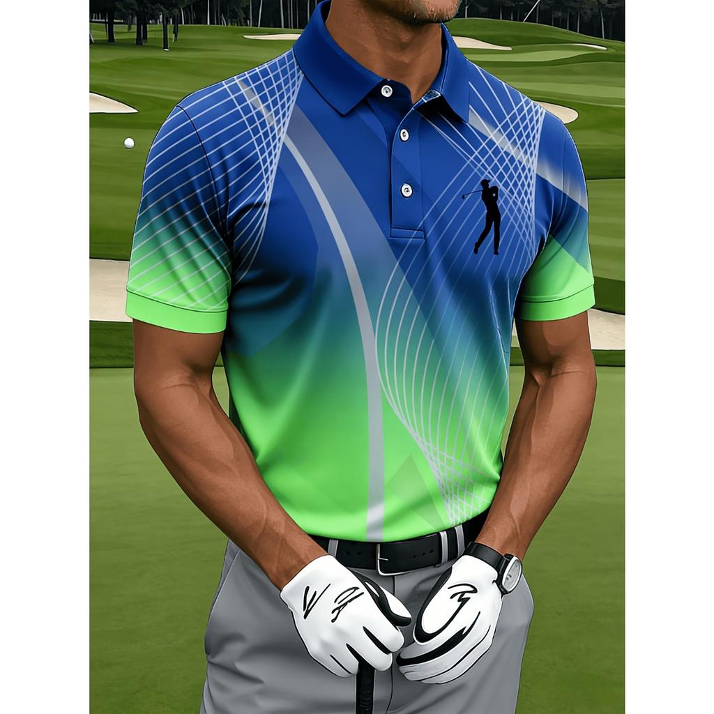 2026 Model Men's Business Polo Shirt - Golf Ball Sport - Comfortable and Breathable - 3D Printing - Suitable for All Seasons.