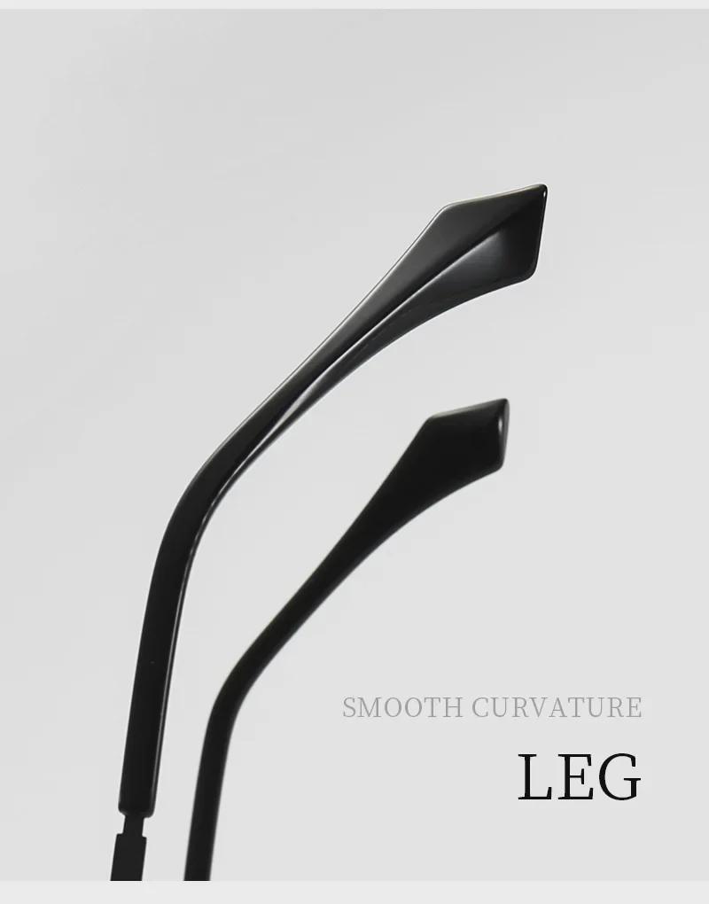 Men's Anti-Blue Light Square Metal Glasses Frame 6915 - Business Casual Style