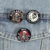 Gothic Skeleton Enamel Pins Set Humorous Skull Quote Brooches Edgy Fashion Lapel Badges Funny Gift For Women Men