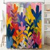 Lebhafter floraler Duschvorhang Kräftige Farben für Badezimmerdekor