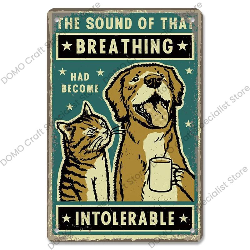 Pet Dog Dachshund Plaques Vintage Metal Plate Drink Coffee Wine Read Book Metal Tin Signs Wall Decor for Bar Pet Shop House