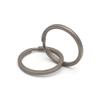 [TUNUKE] titanium Ti ring key ring key ring carabiner key luster gray Flat blow Outer diameter 18/25/30mm (25mm, F glossy gray)