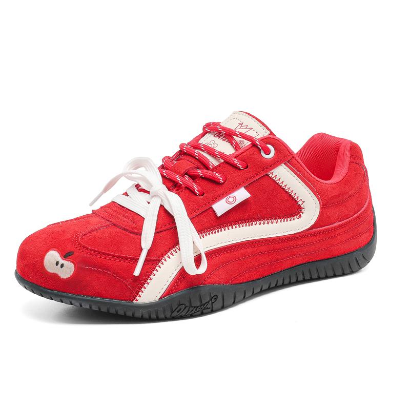 

2025 New Vintage-Inspired Men Sneakers Bowknot - Double Strap Casual Sporty Flat Shoes Mesh Lining Colorful Couple Shoes Casual 36 червоний