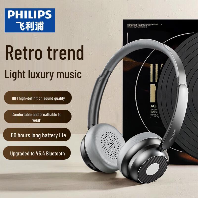 Philips TAH1129 Retro Wireless Over-Ear Headphones