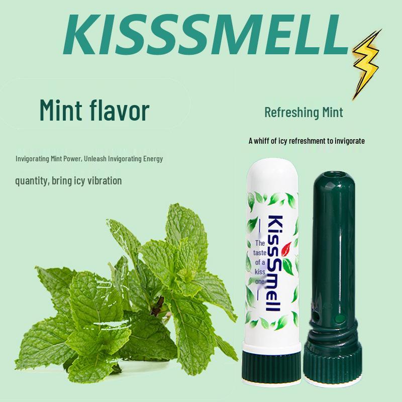 

Охлаждающий мятный назальный ингалятор для бодрости, против сонливости, при заложенности носа и для профилактики теплового удара, дорожный размер