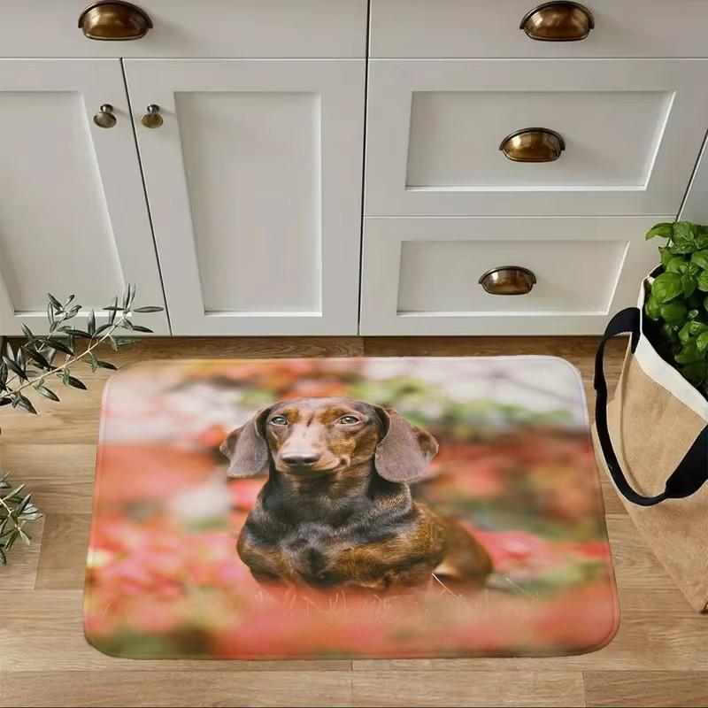 Mini Dachshund Dog Door Mat Decor Animal Pattern Print Rug Living Room Bedroom Entrance Doormat Kitchen Front Non-slip Carpet