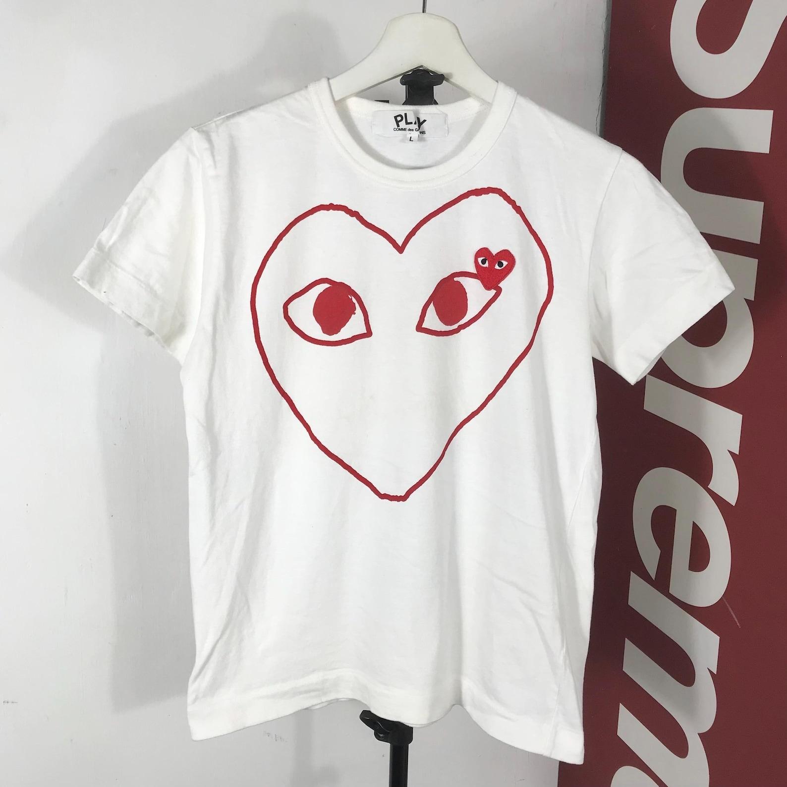 vintage 00s Comme des Garçons shirt / Comme Des Garcons Play Love Logo T shirts size L S