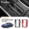 Real Soft Carbon Fiber Sticker For Honda Accord 2013 2014 2015 2016 2017 LHD Car Central Gear Shift Panel Interior Trim Cover