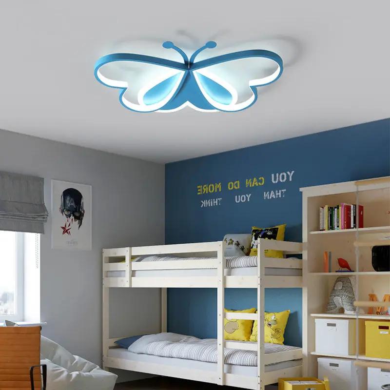 Children's Room Butterfly Ceiling Light Modern Design Living Room Girls' Bedroom Light Study Home Decoration Cartoon LED Light