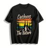 Vintage Outdoor Nature Mountain Forest Print Casual Tee Pure Cotton T-shirt