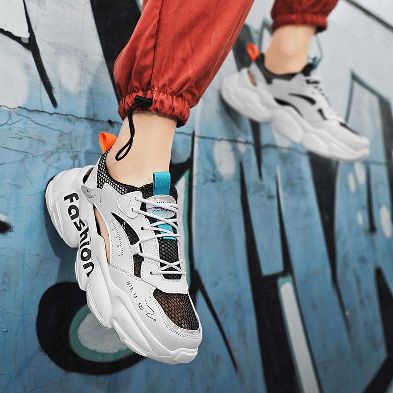 Men Sport Sandals Summer Women Beach Shoes White School Students Sneakers Couple Shoes Breathable Large Size
