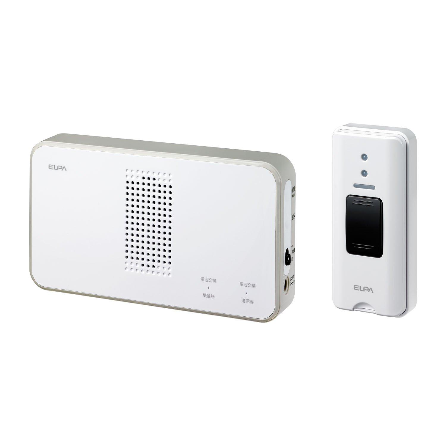 

ELPA Wireless Chime Push Button No Installation for Set, Intercom, Required, Wireless, Caregiving, EWS-S5030 белый