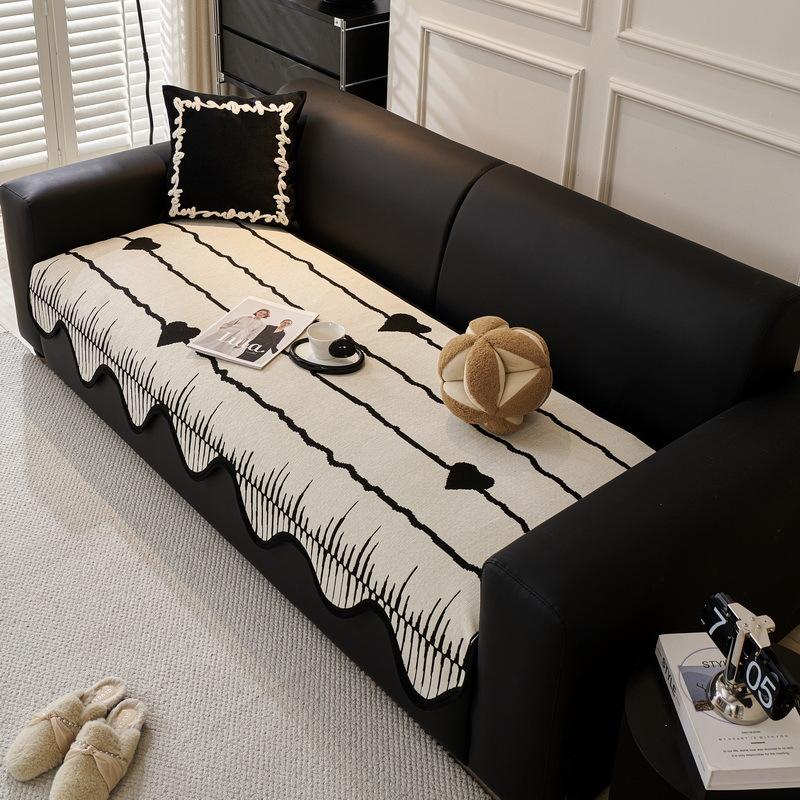 

New Special-Shaped Leather Sofa Cushion, Universal In All Seasons, One-Piece Straight Non-Slip Seat Cushion, Sofa Cover Cloth Towel 90*70cm