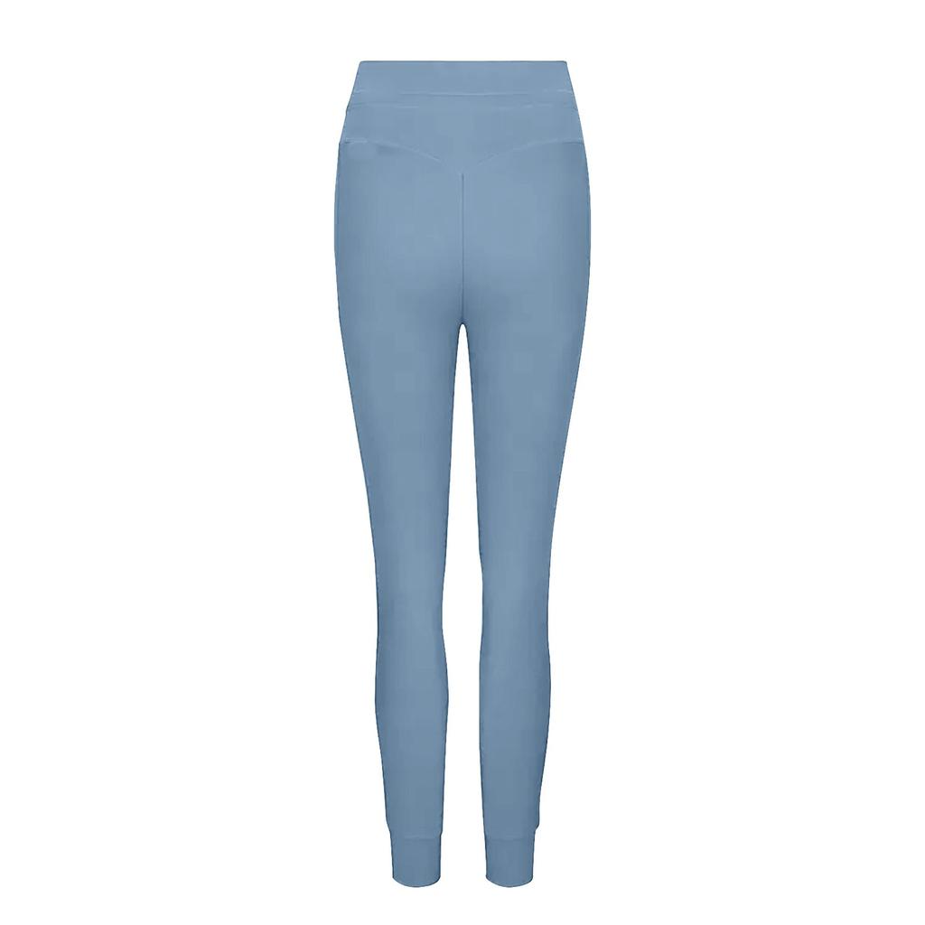Women High Waisted Drawstring Side Pocket Plain Cool  Full Length Joggers Yoga Pants