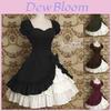 Women's Classic Lolita Drapery Patchwork Dress With Ruffle Tiered Design For Elegant Style