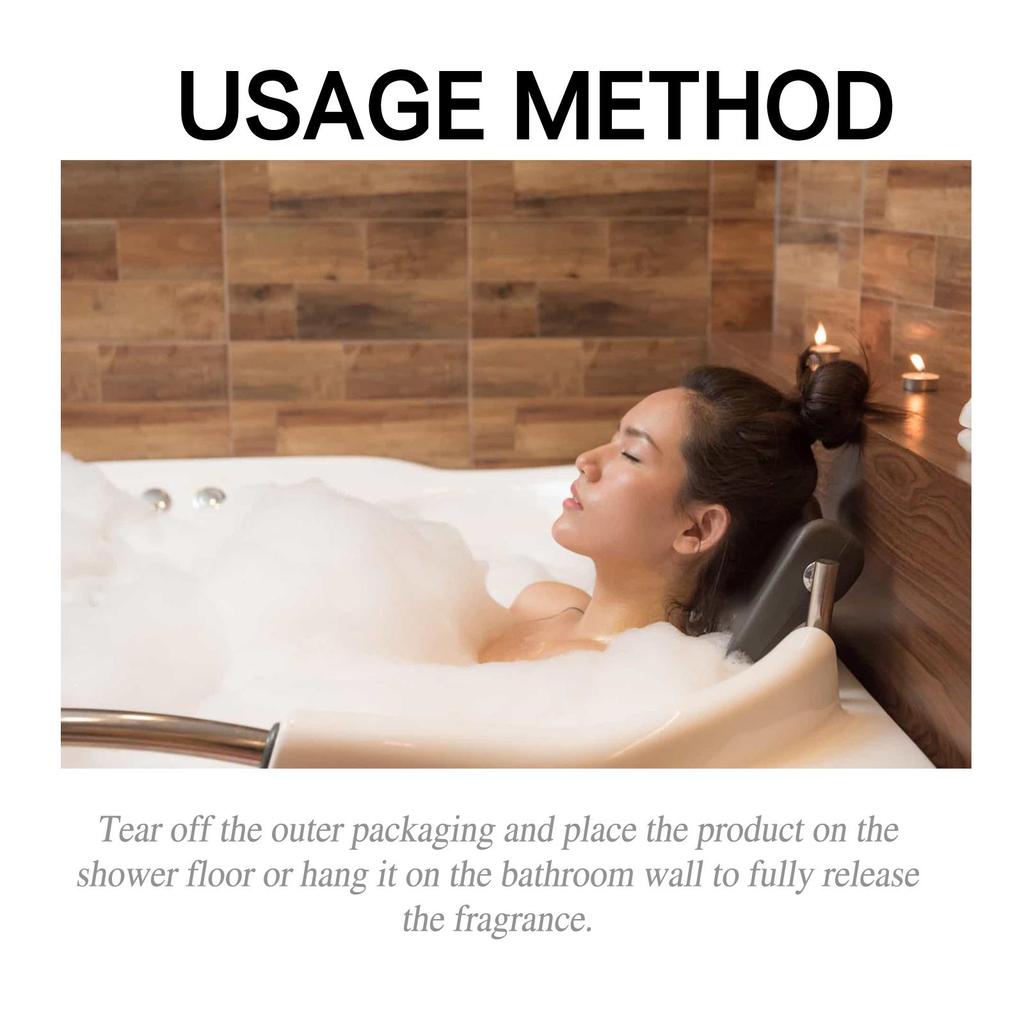 6pcs Aromatherapy Shower Tablet Refreshing Shower Deep Cleaning Long Lasting Fragrance Home Aromatherapy Shower Tablet