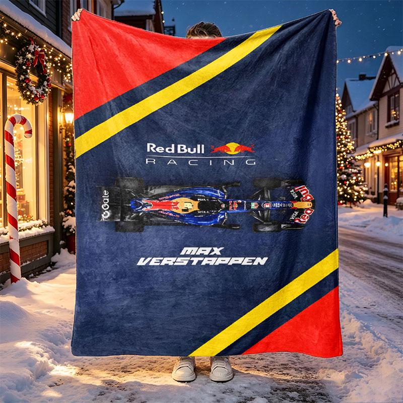 Red Bull Racing Muster Decke für Heimdekoration, Bett, Sofa, Autoreise, Camping, Geeignet für alle Jahreszeiten, Geburtstags-Weihnachtsgeschenk