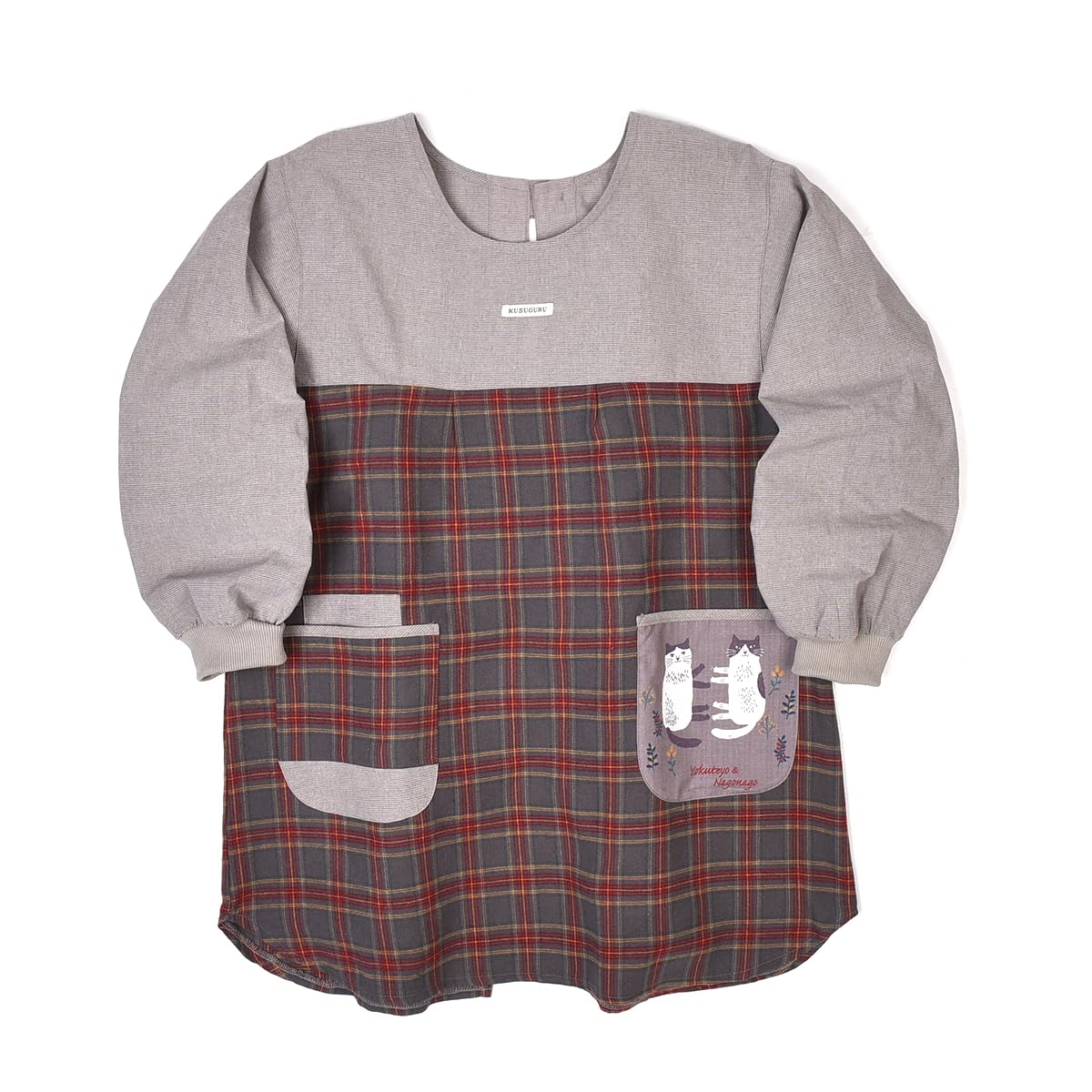 

Button Ribbon Ribbed Kappo 247558 Gray [Kusuguru Japan] Women s M-L серый