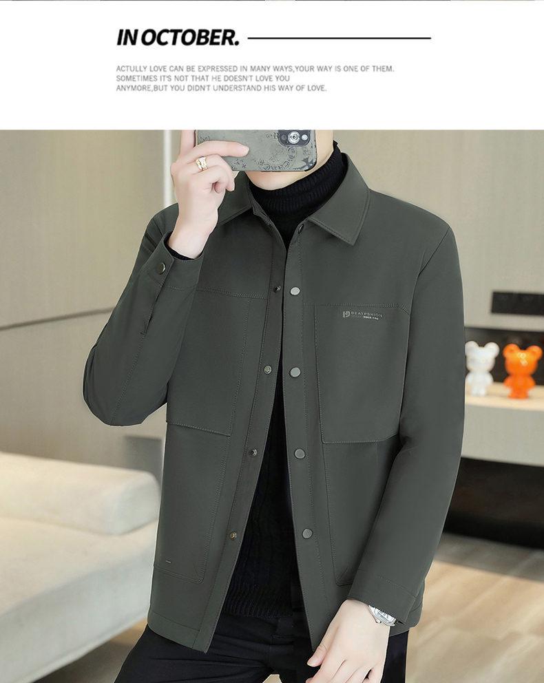 Modische Mitteldicke Revers-Top-Jacke für Herren - Warmes Plus Samt für Herbst/Winter