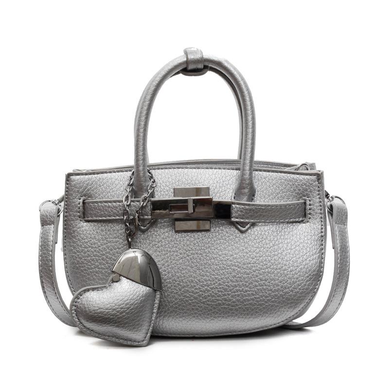 Wholesale Temperament Versatile High Sense Lychee Pattern Hand Carrying Bucket Bag Fashionable Foreign Style Messenger Platinum Bag Women