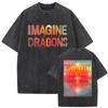 Rock Band Imagine Dragons Loom World Tour 2026 T-shirt Vintage Lavata Uomo Donna T-shirt Oversize Gotica Unisex T-shirt Casual