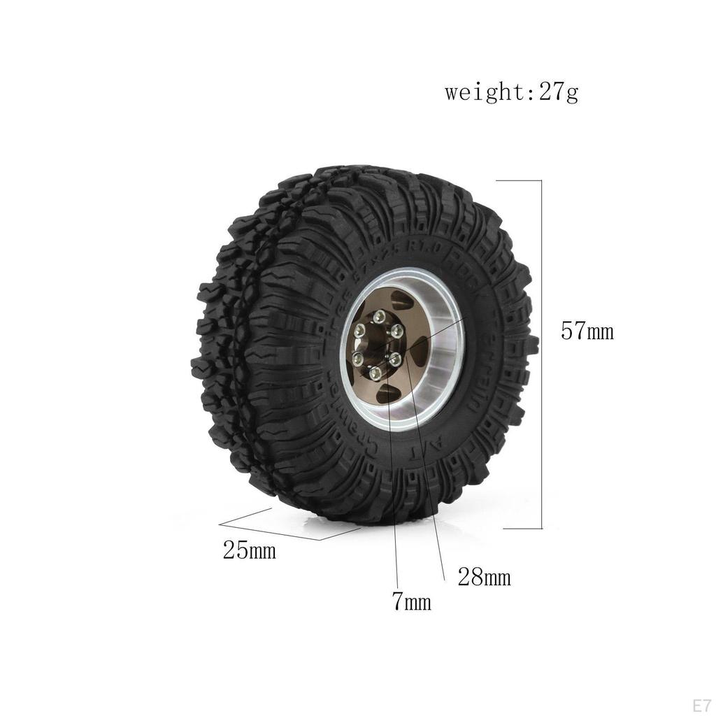 4 Pieces RC Car Tire Hobby Upgrade Wheel Rims Tires Set Wheels and for 1:18