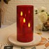 Flameless Candles Flickering LED Tealights Pillar Candle with Clear Cover Warm White Light for Festival Wedding Home Party Decor