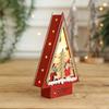 Christmas Cottage Decors Handcrafts LED Lighted Cabin House Festival Ornament for Home and Office Tabletop Display