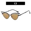 Hollowed Sexy Cat Eye Sunglasses for Women Fashion Trendy Luxury Brand Designer Casual Outdoor Sun Glasses Y2k Shades Eyewear